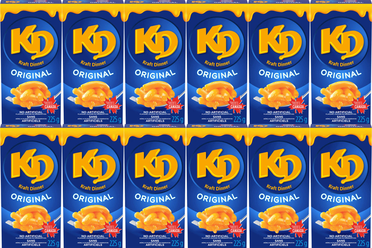 Kraft Dinner Original Macaroni & Cheese 225g x (12pk) {Imported from Canada}